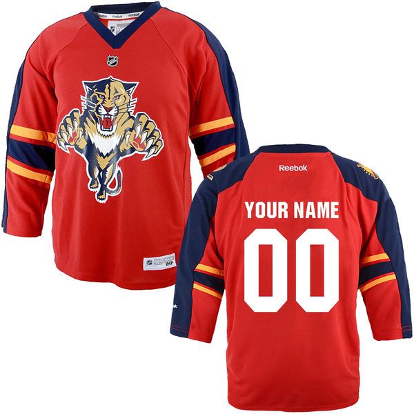 Reebok Florida Panthers Toddler Replica Home Custom NHL Jersey - Red